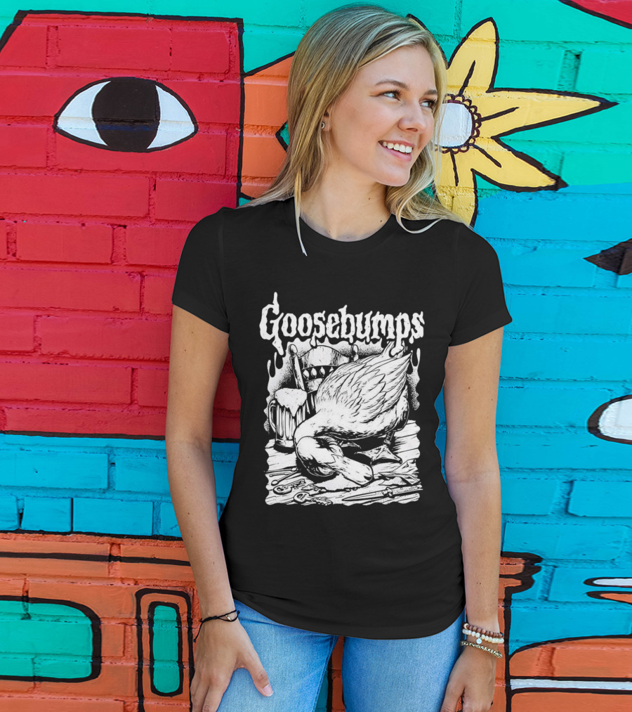 Goosebumps Goose With Thrown Chair And Mug T-Shirt