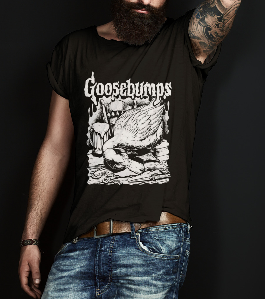 Goosebumps Goose With Thrown Chair And Mug T-Shirt