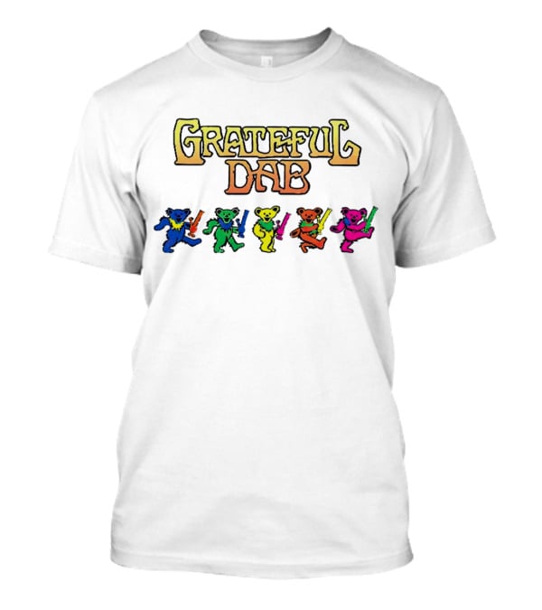 Grateful Dab Bears With Colorful Smoking Pipes T-Shirt
