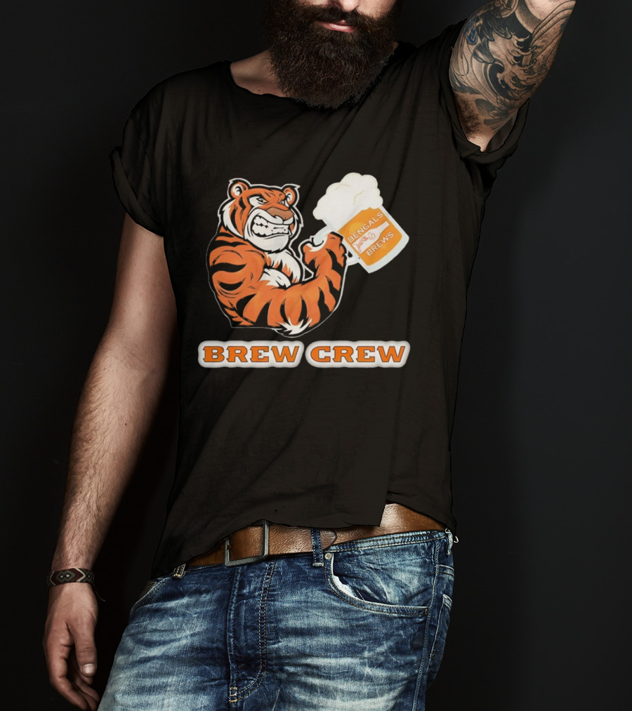 Bengals Brews Brew Crew Tiger Beer Mug T-Shirt