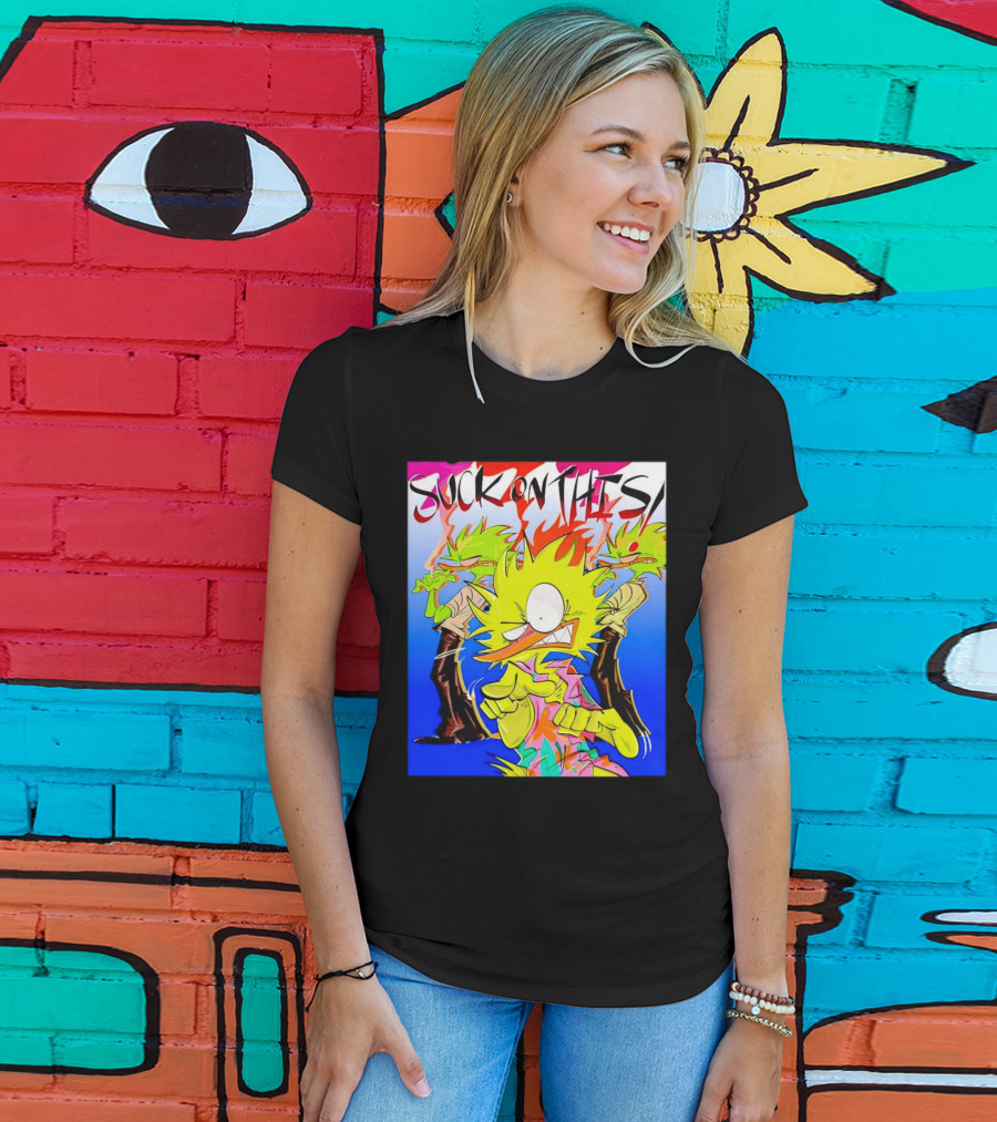 Suck On This Rugrats Reptar And Chuckie Cartoon T-Shirt