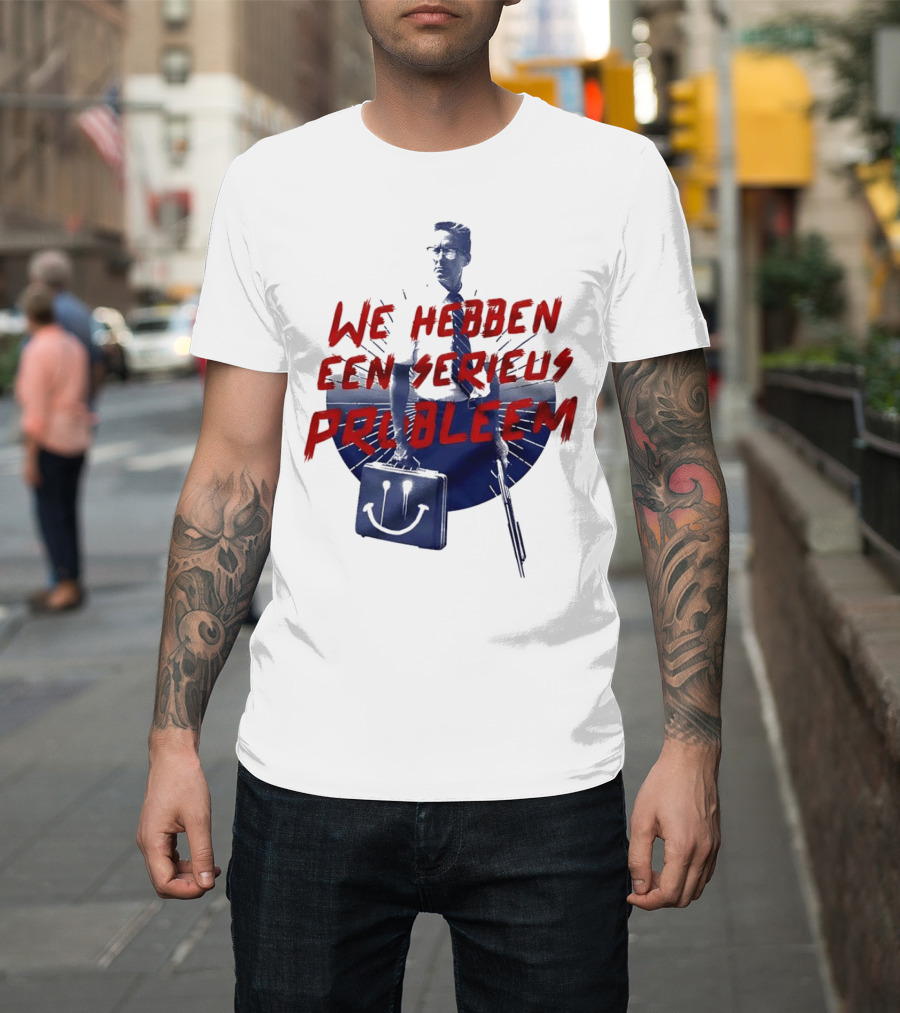 We Hebben Een Serieus Probleem Smiley Bag Man In Shadow T-Shirt