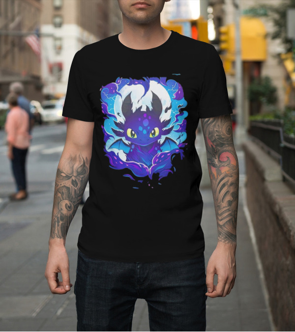 Shirt: Toothless from How to Train Your Dragon Magical Night Sky Scene T-Shirt Toothless from How to Train Your Dragon Magical Night Sky Scene T-Shirt