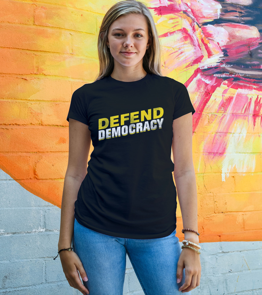 Defend Democracy Bold Vintage T-Shirt