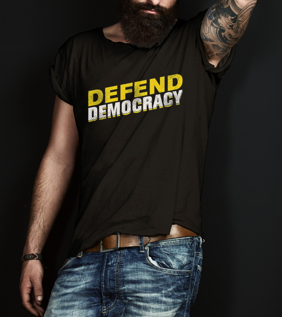 Defend Democracy Bold Vintage T-Shirt