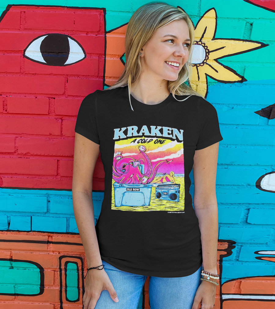 Kraken A Cold One Old Row Beach Club T-Shirt