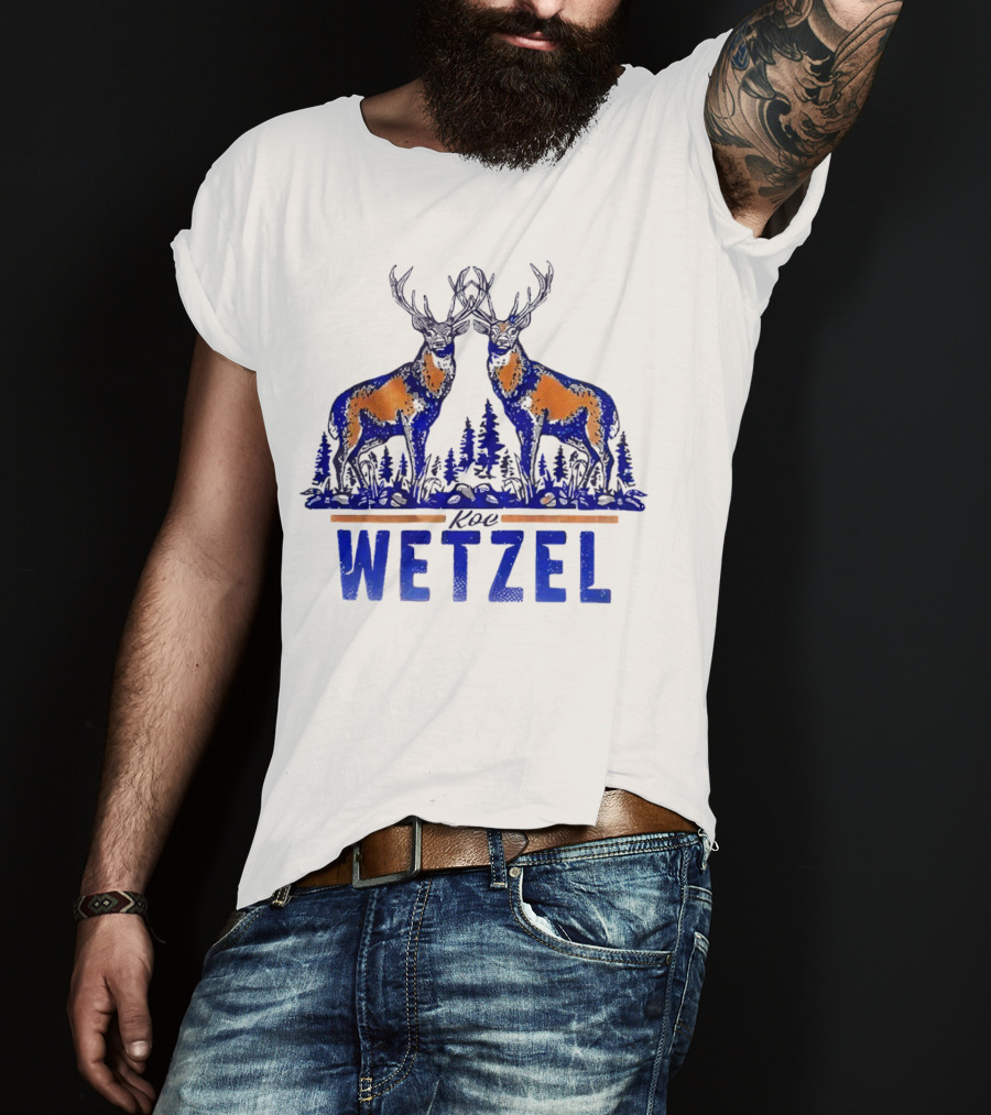 Koe Wetzel Double Deer Forest Blue Orange T-Shirt