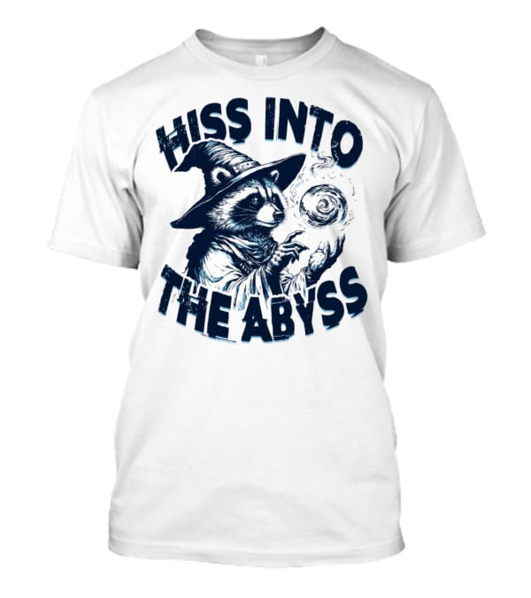 Hiss Into The Abyss Raccoon Witch With Magic Orb T-Shirt