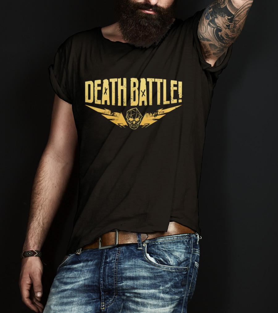 DEATH BATTLE Gold Skull Lightning T-Shirt