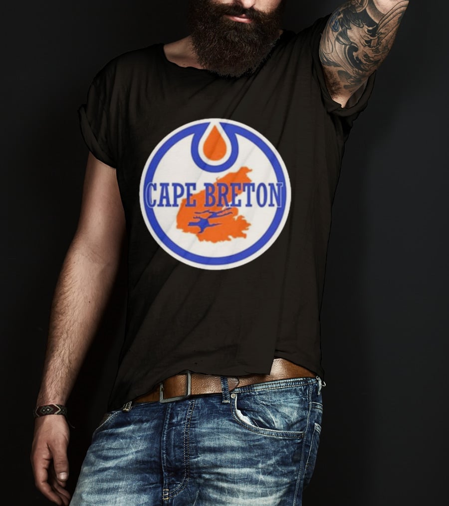Cape Breton Oilers Hockey Logo Map T-Shirt