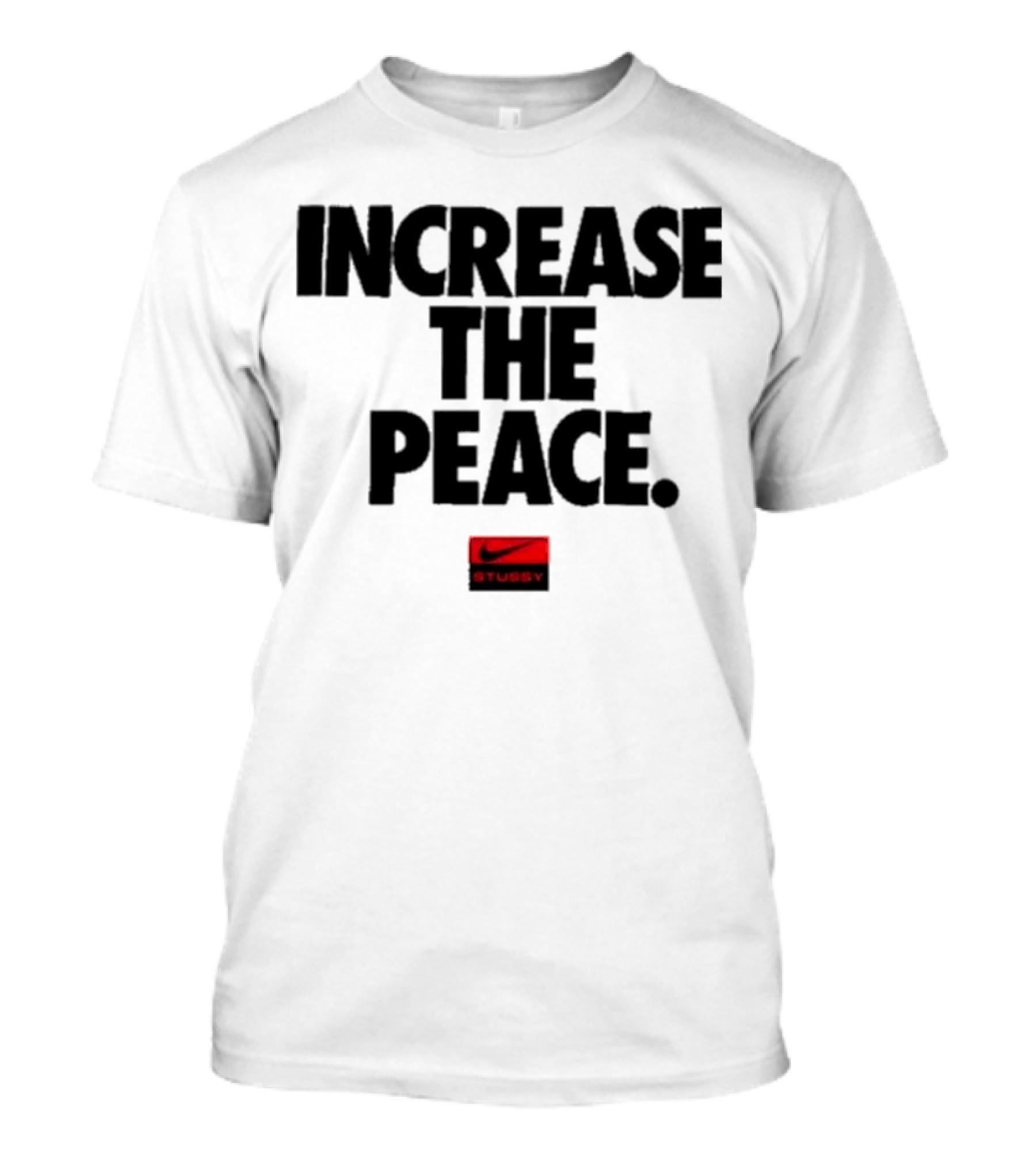 Increase The Peace Stussy Red Swoosh T-Shirt