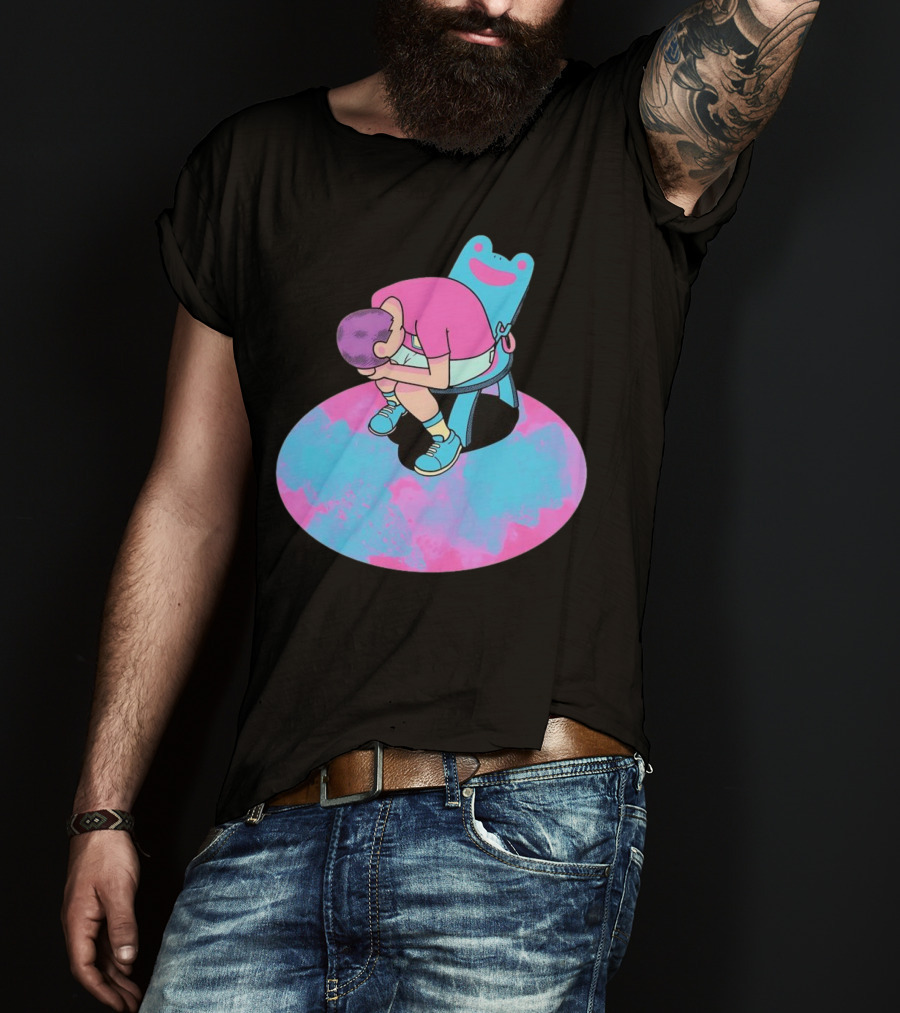 Bell Tolls X My Bells Child In Chair Art With Pink And Blue Palette T-Shirt