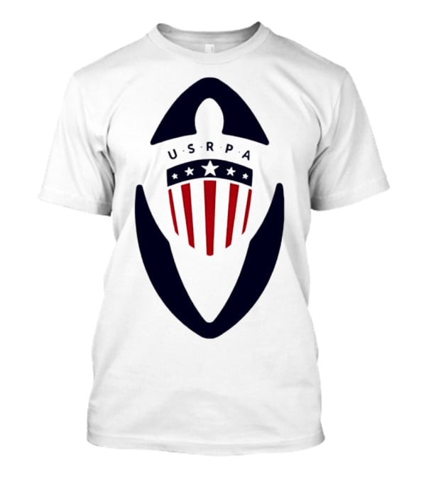 USRPA U.S. Rugby Players Association Red White And Blue Shield T-Shirt