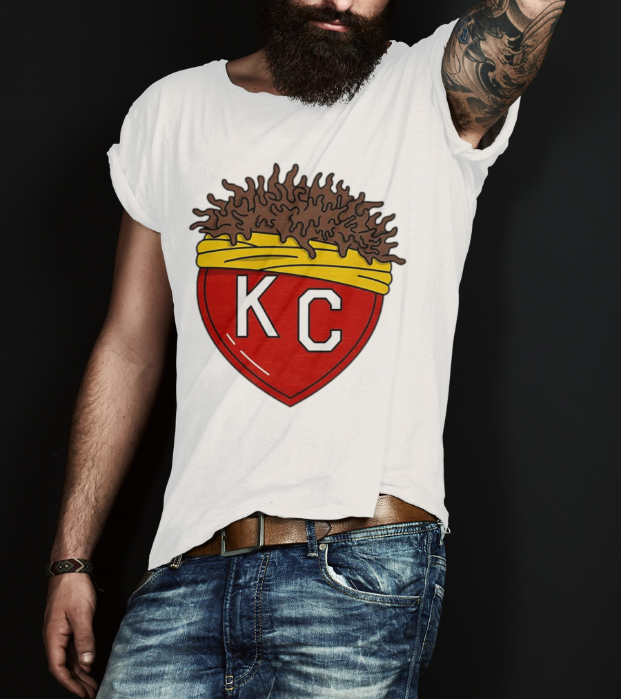 Kansas City Chiefs KC Heart French Fries T-Shirt