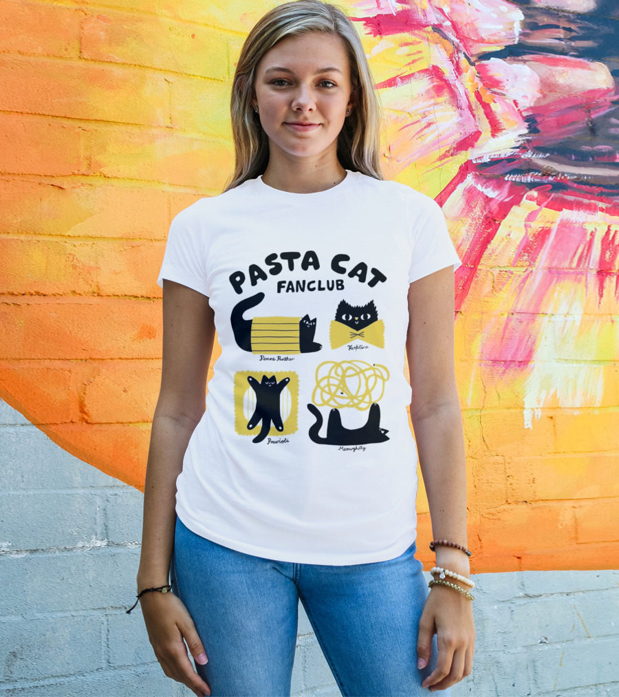 Pasta Cat Fanclub Penne Purrter ZitiFeline Pawrioli Meowgetty T-Shirt