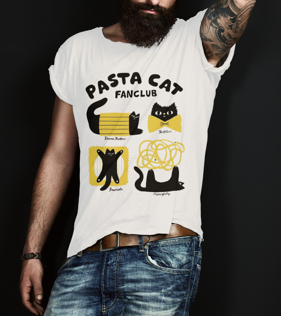 Pasta Cat Fanclub Penne Purrter ZitiFeline Pawrioli Meowgetty T-Shirt