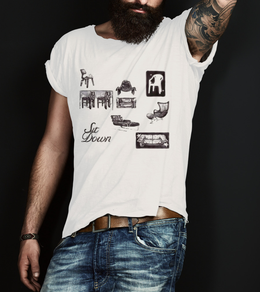 Sit Down More Chairs Armchair Couch T-Shirt