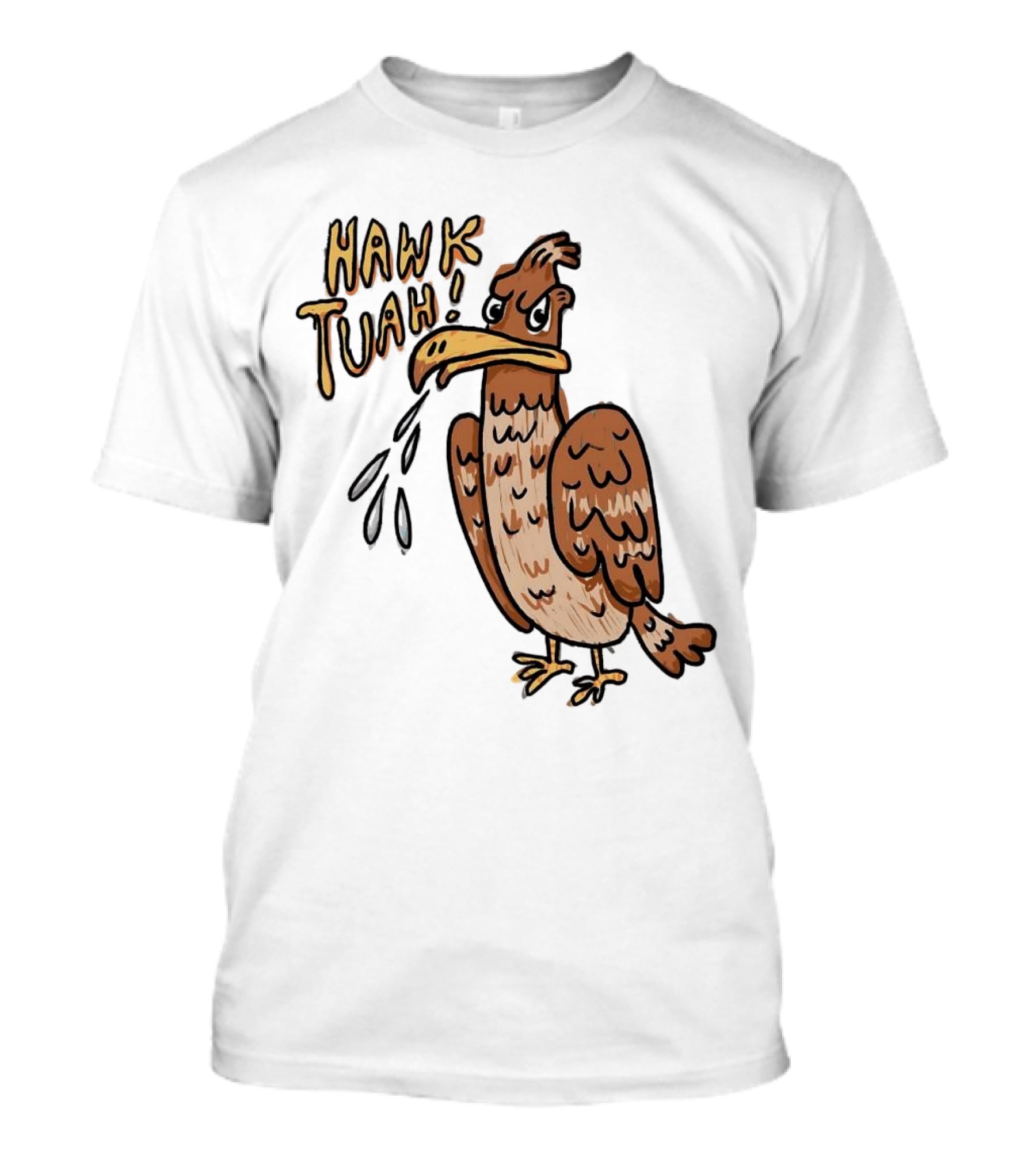 Hawk Tuah Tough Angry Bird With Spilled Ink T-Shirt
