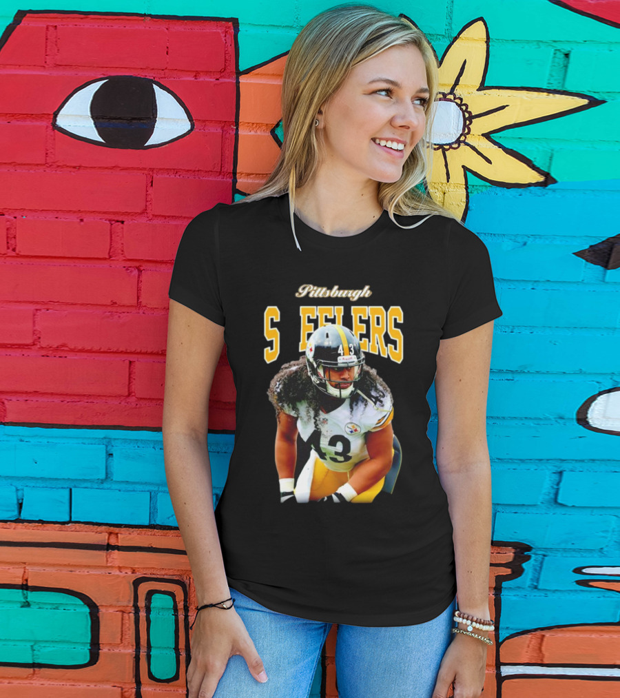 Pittsburgh Steelers Troy Polamalu Retired Player Number 43 Sideline T-Shirt