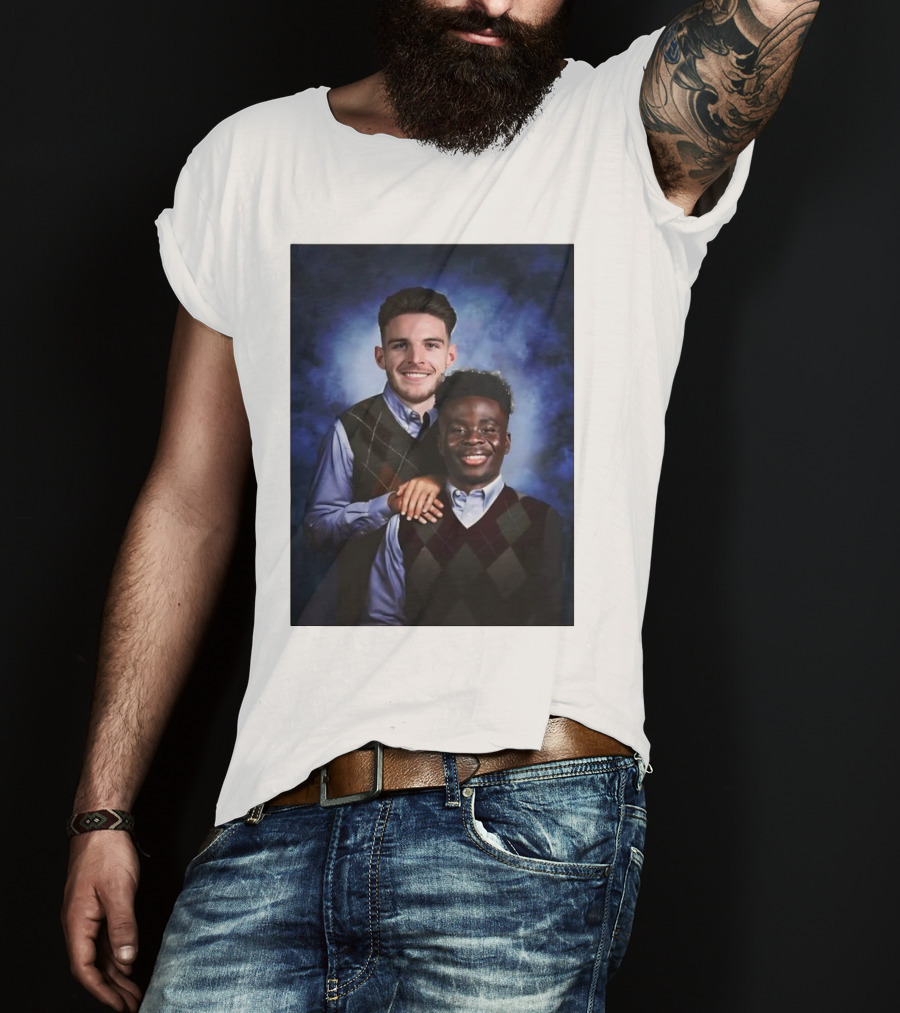 Declan Rice And Bukayo Saka Step Brothers Themed T-Shirt