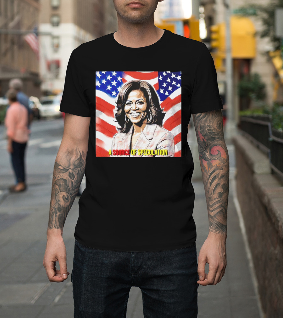 Michelle Obama A Source of Speculation With American Flags T-Shirt