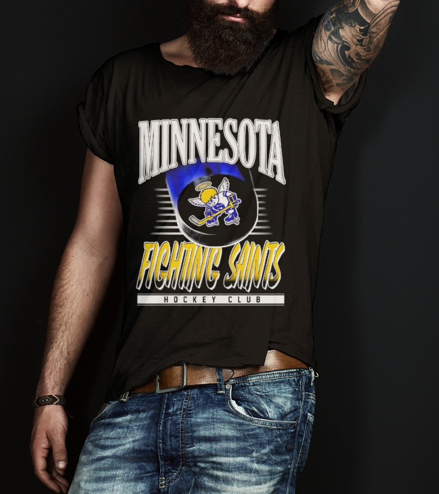 Minnesota Fighting Saints Hockey Club Winged Angel T-Shirt