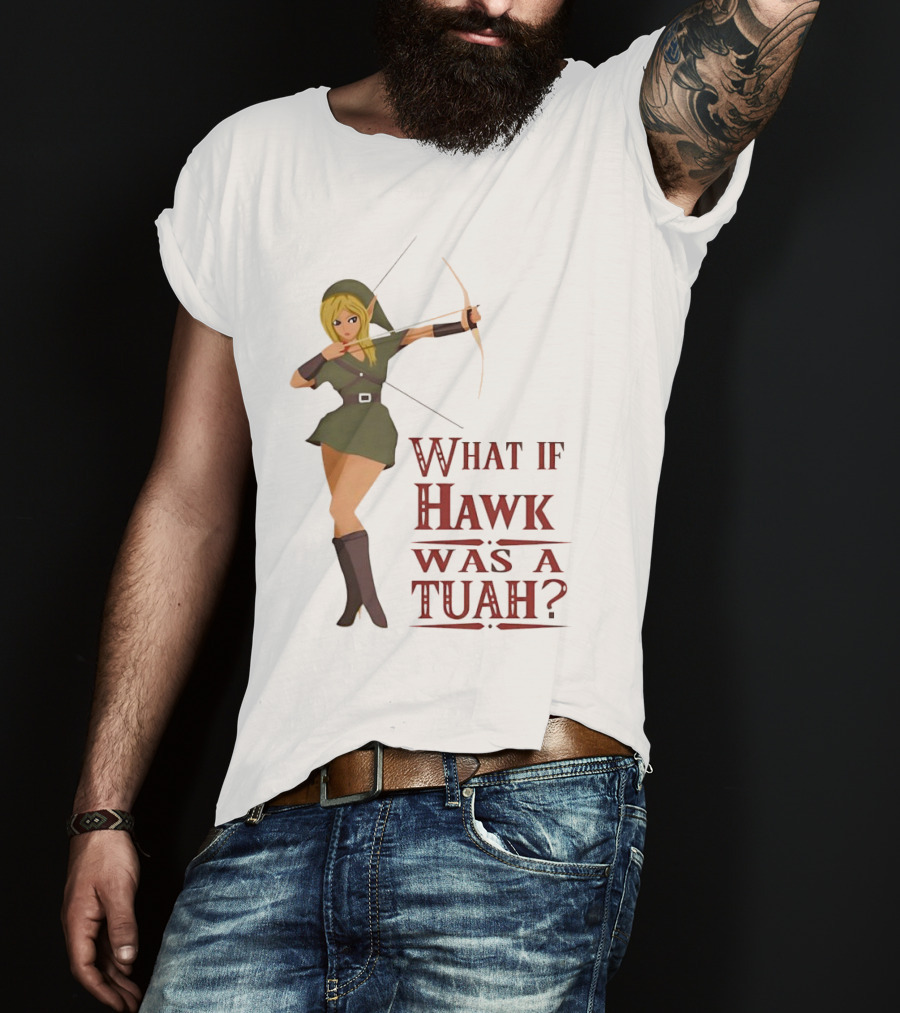 What If Hawk Was A Tuah? Zelda Archer In Green Tunic T-Shirt
