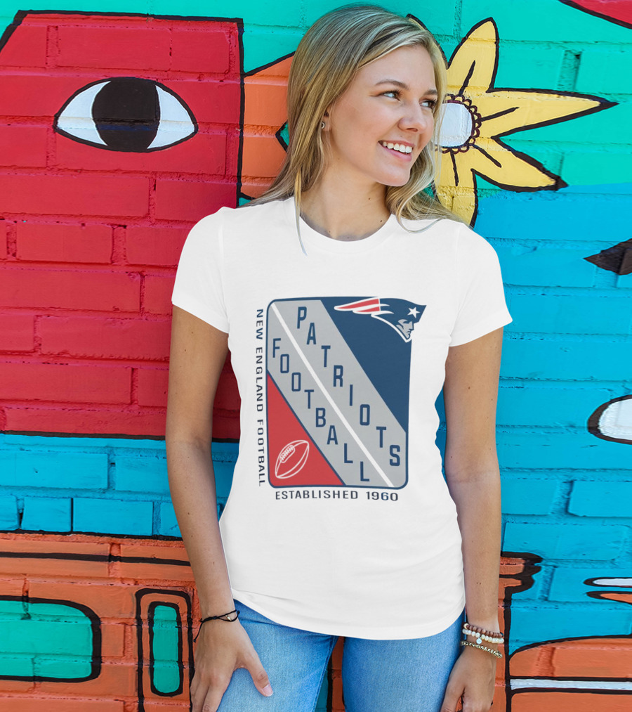 New England Patriots Football Established 1960 Shield T-Shirt