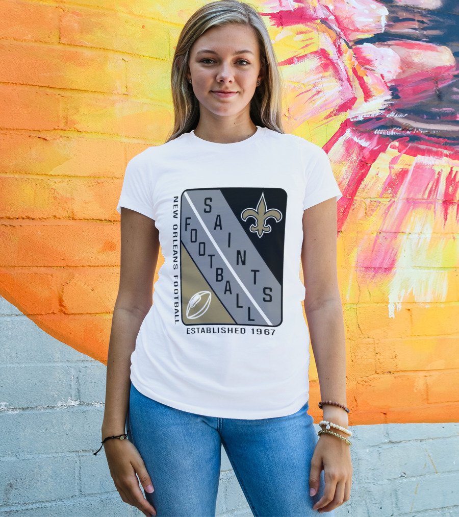 New Orleans Saints Football Shield Established 1967 Fleur-de-lis T-Shirt