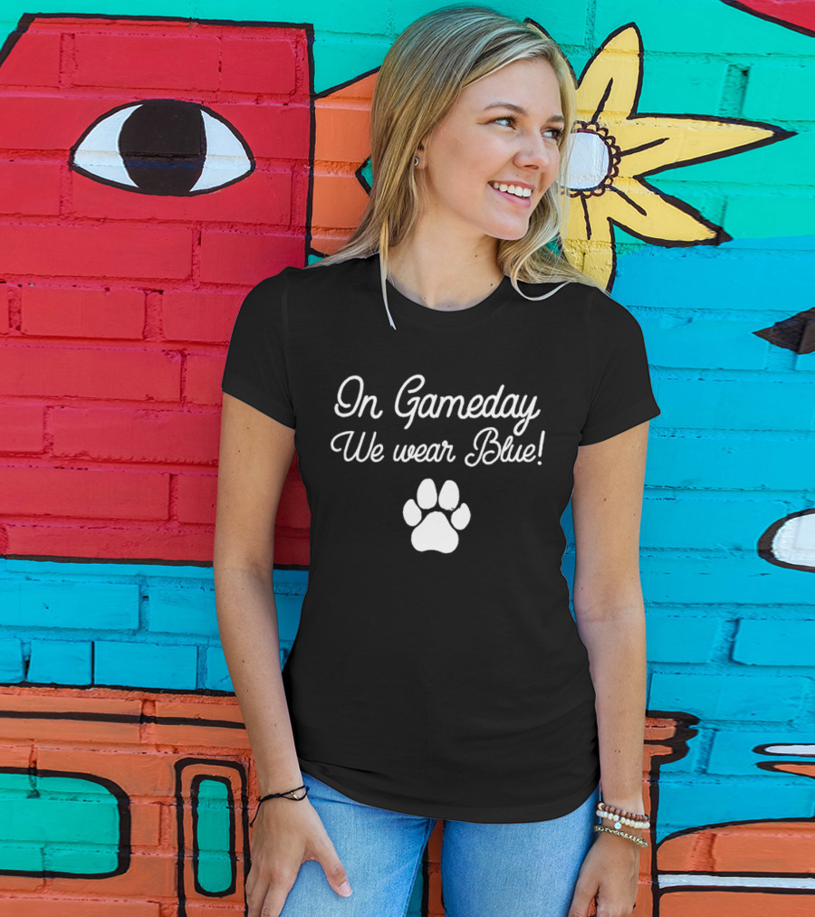 Kentucky Wildcats In Gameday We Wear Blue Paw Prints T-Shirt