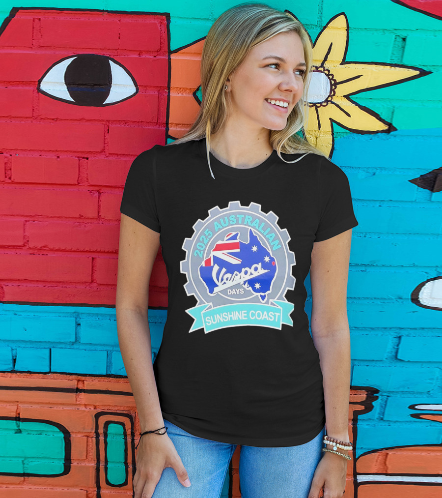 2025 Australian Sunshine Coast Vespa Days Australia Flag T-Shirt