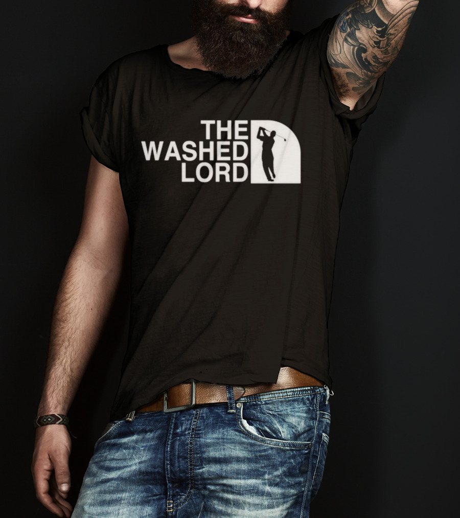 The Washed Lord Golf Swing Silhouette Mock T-Shirt