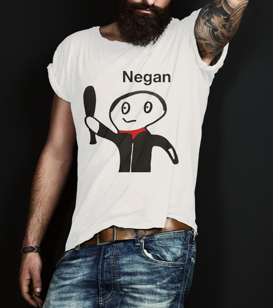 Negan Character With Bat From The Walking Dead T-Shirt