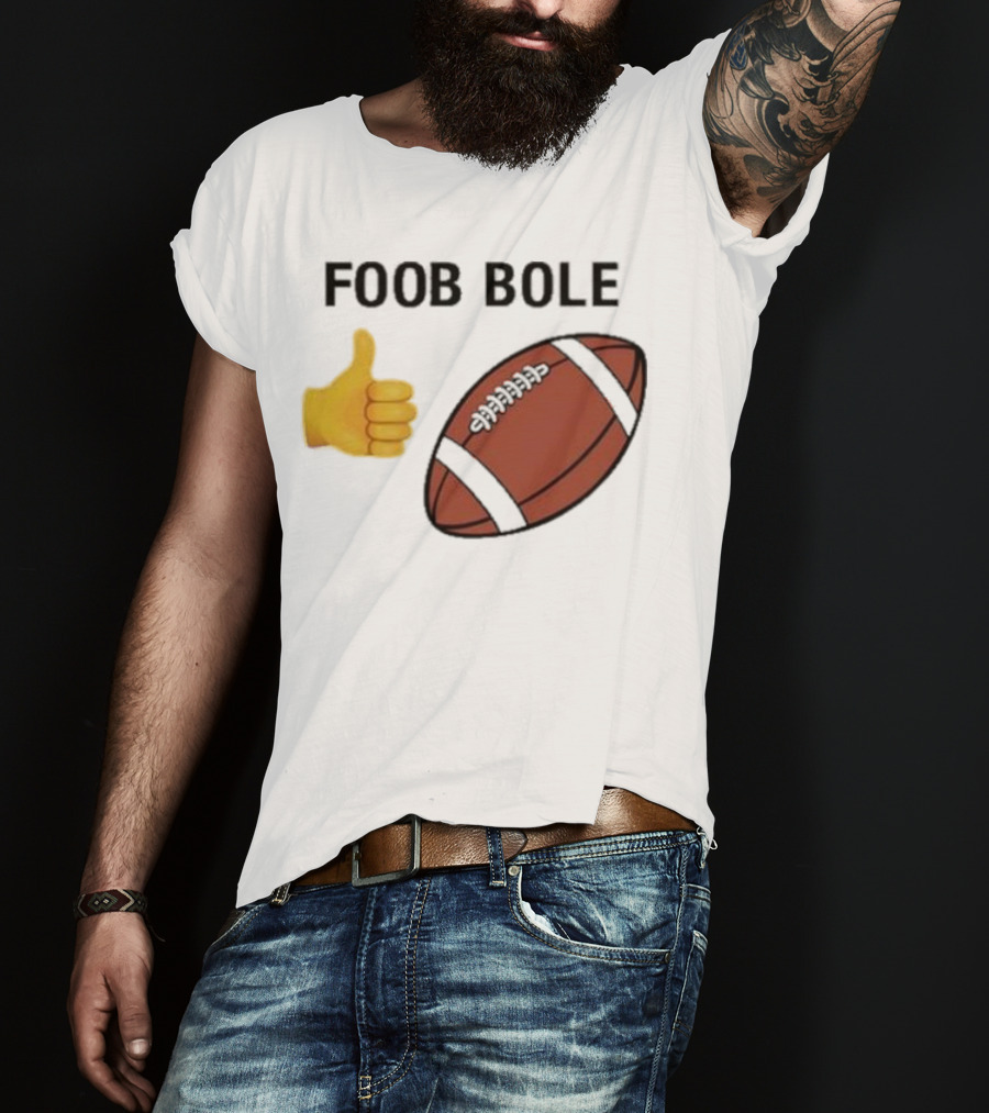 Foob Bole Football Thumb Up Emoji Brown Ball T-Shirt