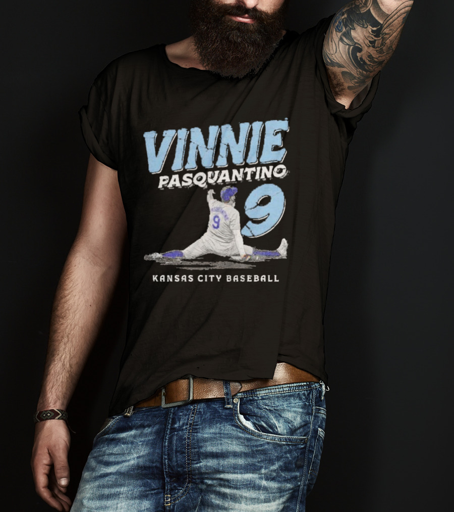 VINNIE PASQUANTINO 9 KANSAS CITY BASEBALL T-Shirt