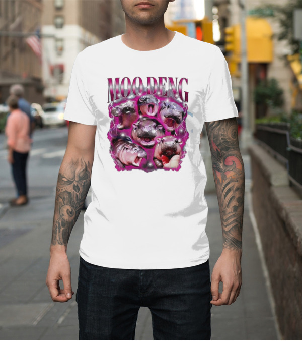 Shirt: Moo Deng Hippo Humor Sublimation T-Shirt Moo Deng Hippo Humor Sublimation T-Shirt