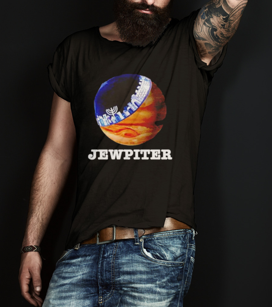 Jewpiter Menorah City Planet Jupiter T-Shirt