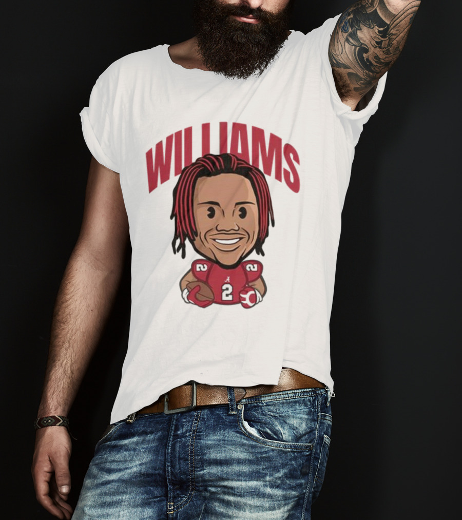 Williams Alabama Crimson Tide Caricature Football Player T-Shirt