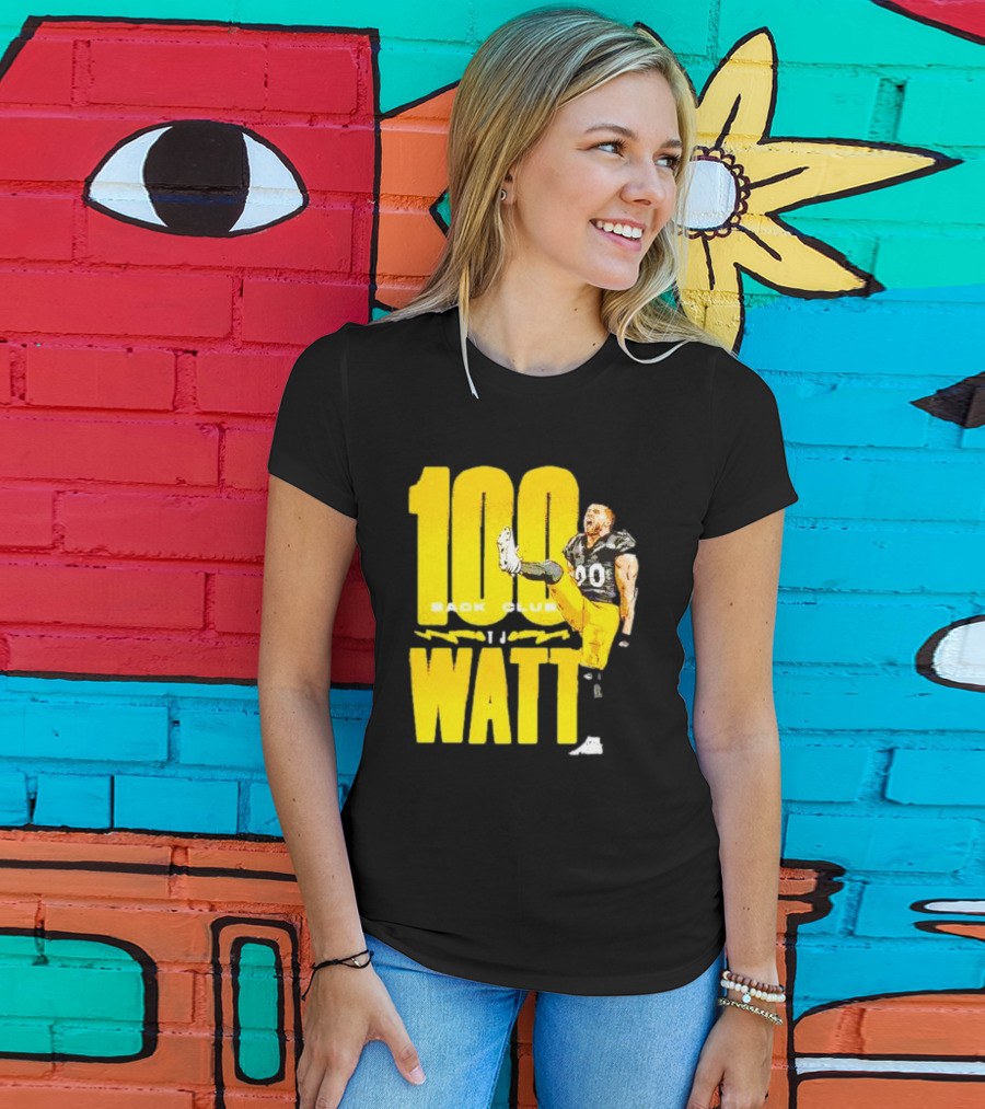 100 Sack Club Pittsburgh Steelers TJ Watt T-Shirt
