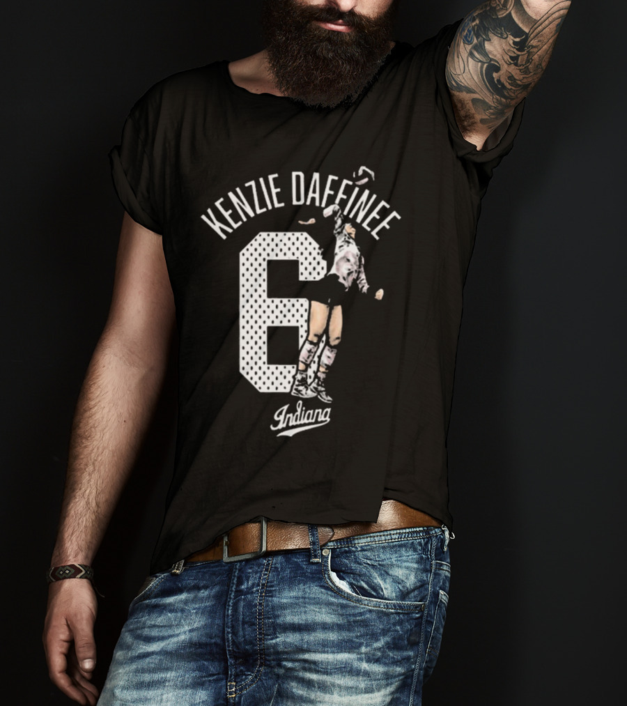 Kenzie Daffinee 6 Indiana Soccer Player Action T-Shirt