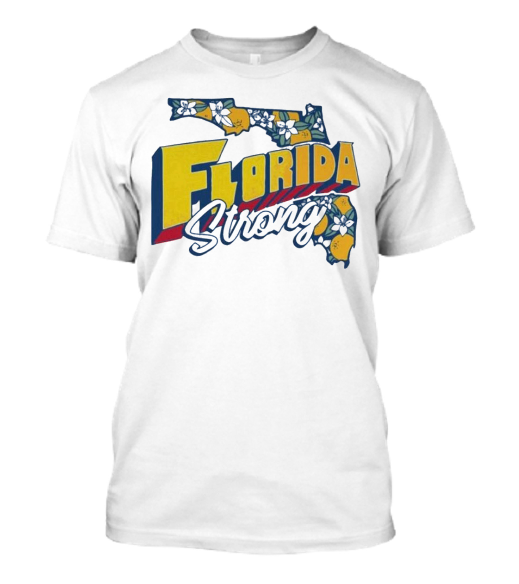 Florida Strong Hurricane Milton Pray Orange Blossom Map T-Shirt