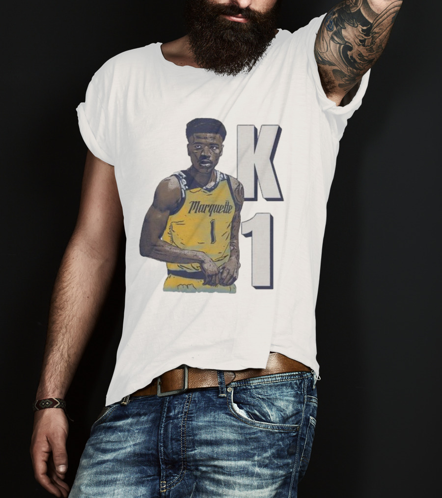 K1 Kameron Jones Marquette Golden Eagles Basketball Cartoon Player T-Shirt