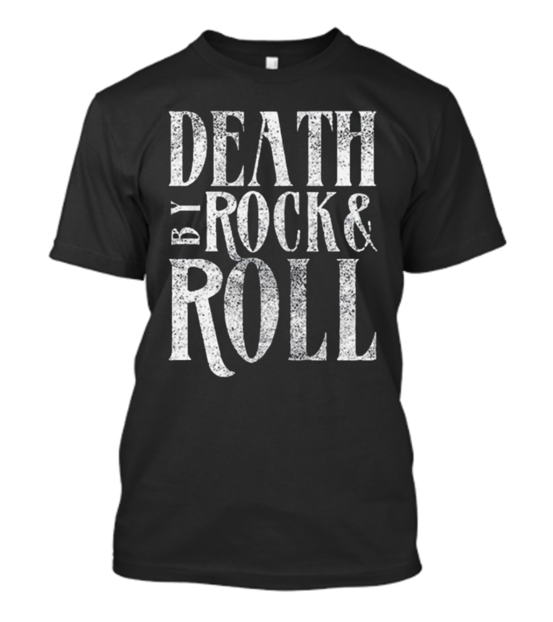 Death By Rock And Roll Rock-Inspired Music Statement Tee Shirt Print T-Shirt
