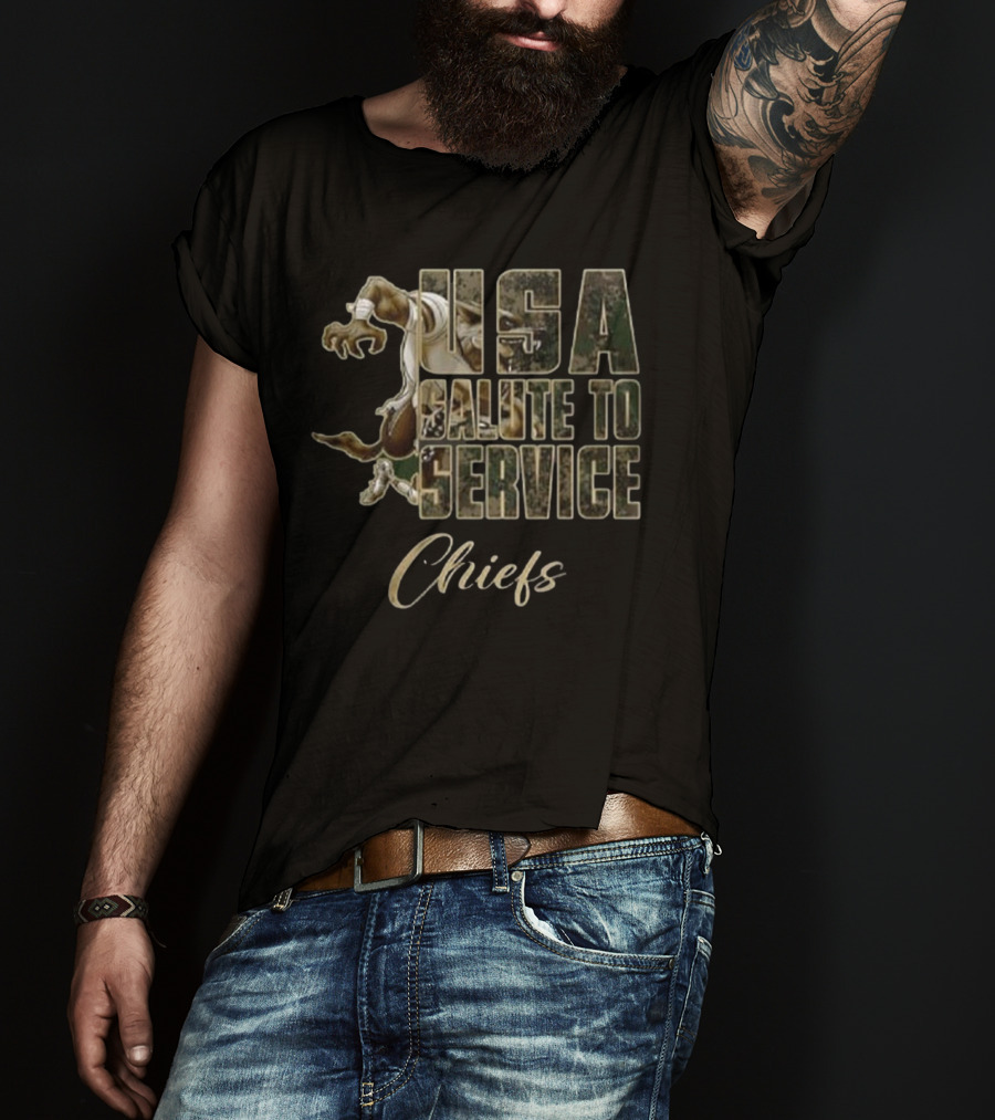 Kansas City Chiefs USA Salute To Service Chiefs T-Shirt