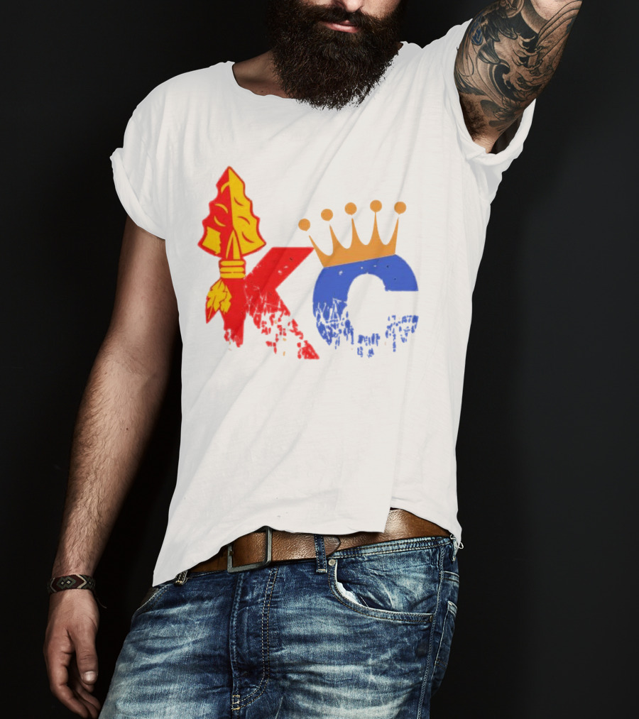 Kansas City Chiefs Arrowhead And Royals Crown KC Combo T-Shirt