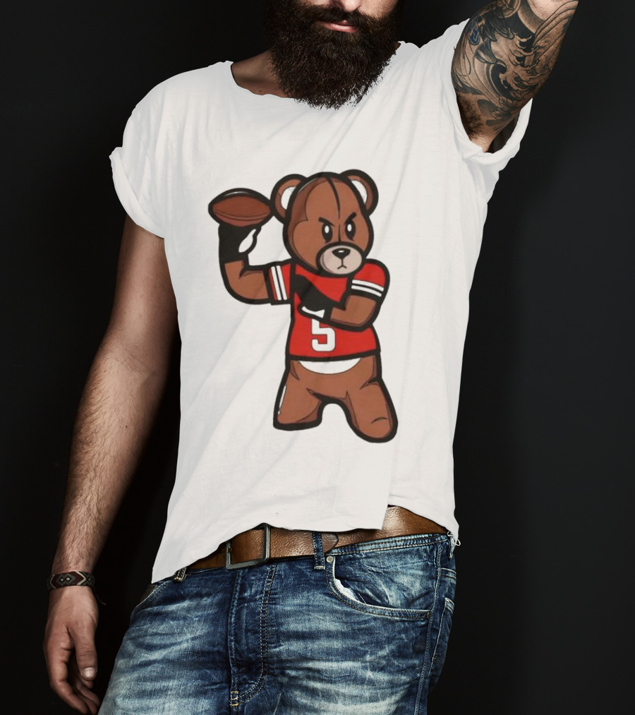 Louisville Teddy Bear Football Player Cartoon T-Shirt