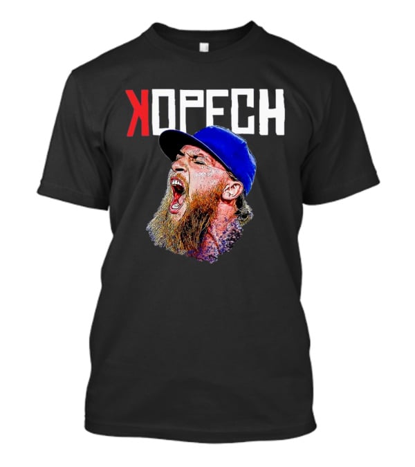 Michael Kopech Scream Yelling Illustration Blue Cap T-Shirt