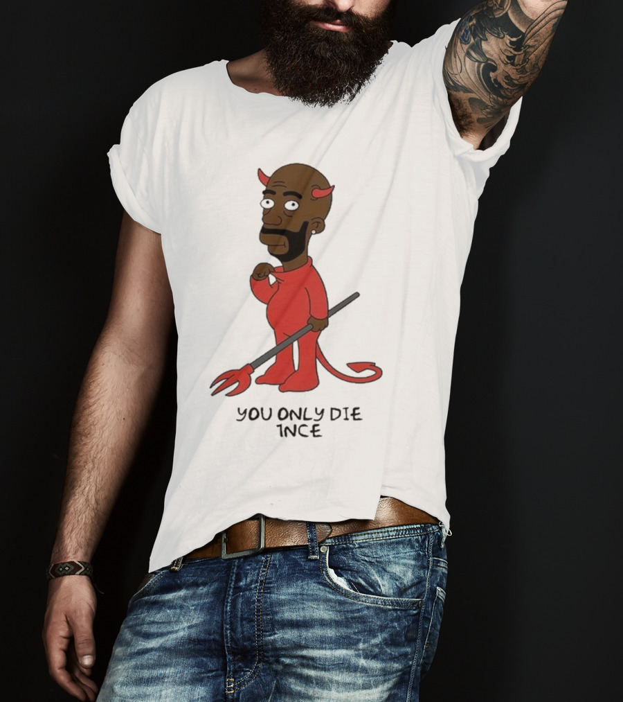 Freddie Gibbs Gibbsons You Only Die 1Nce Devil Cartoon Character T-Shirt