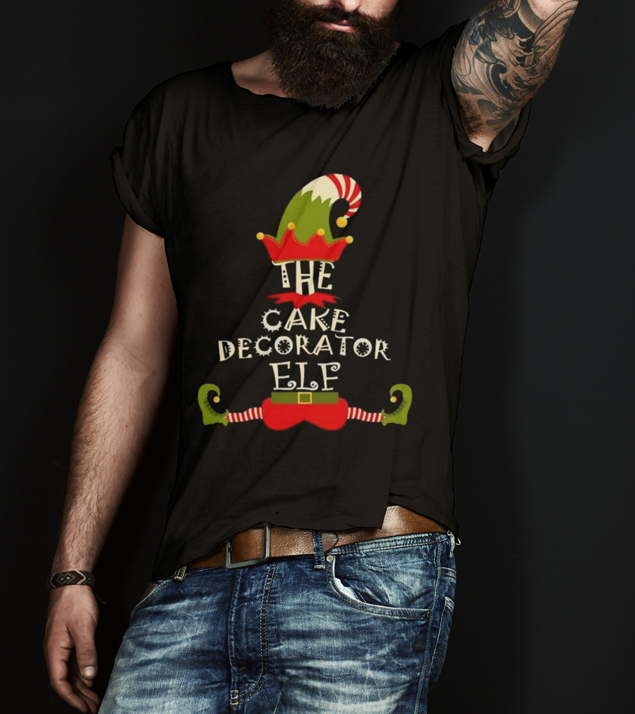 The Cake Decorator Elf Christmas Holiday T-Shirt