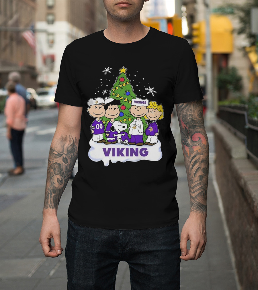 Peanuts Characters Minnesota Vikings Christmas 2024 Viking T-Shirt